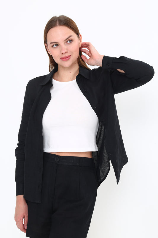 Keten Slim Fit Gömlek