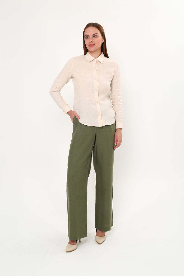 Keten Slim Fit Gömlek